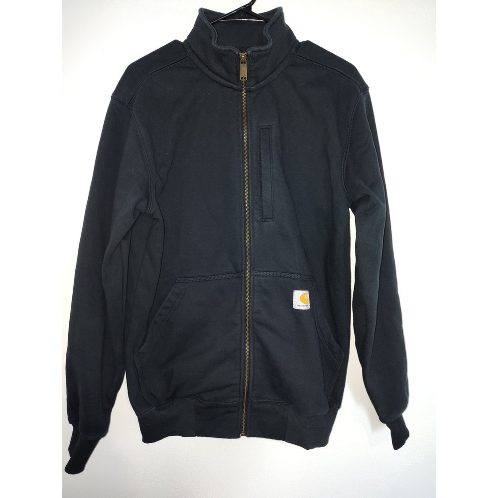 Carhartt Rain Defender Paxton Full Zip Sweatshirt Mens Small Black Jacket Heavy